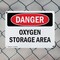 Signmission Oxygen Storage Area, 14 in W x Rectangle, Plastic OS-2PACK-DS-P-1014-L-1851 - alternate 3